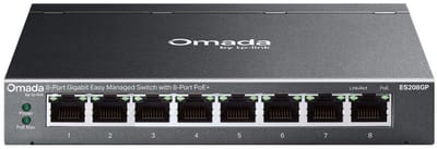 Omada - Switch, 8-Port, 8x PoE+ - Switch ES208GP