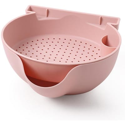 Fruitmand /groen/wit Multifunctioneel Met Opbergrek Dubbele Laag Kan Meloenschillen Huishoudelijk Gereedschap Meloenpittenbord beige