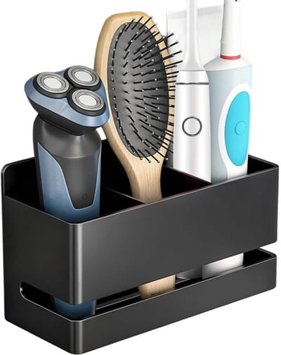 Dailygoods- Tandenborstelhouder Aluminium - Elektrische Tandenborstelhouder - Wandmontage - Zelfklevende Houder - Geen Boren Nodig - Waterbestendig en Roestbestendig - Badkameraccessoire