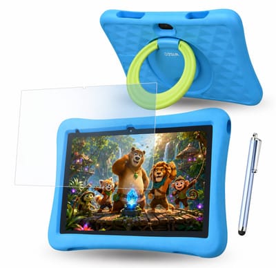 WiseQ Tablet Kinderen 2026 model - 96 GB - 6000mAh - Ouderlijk Toezicht - Kindertablet 10 inch - Kids Tablet - Android 16 - Blauw