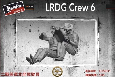 Thunder Model Modelbouwpakket Militaire voertuigen - F35011 LRDG Crew Set 6 WWII - 2 Figuren Plastic - 1:35 - Modelbouw