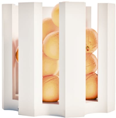 Fiastra Caleria fruitschaal - fruitmand - schaal - wit - 30 x 30 cm