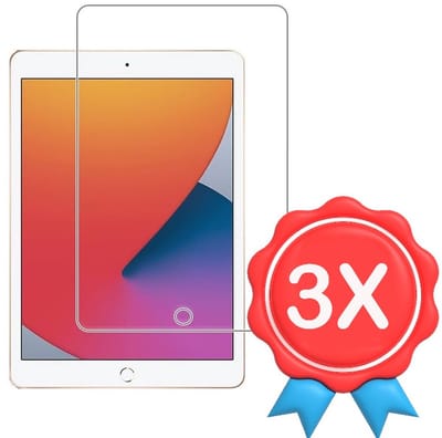 Screenprotector Glas - Tempered Glass Screen Protector Geschikt voor: Apple iPad 10.2 Inch iPad 7/8/9 2019/2020/2021 - 3x