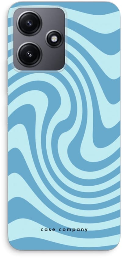 Case Company® - Hoesje geschikt voor Xiaomi Redmi 12 hoesje - Swirl Blauw - Soft Cover Telefoonhoesje - Bescherming aan alle Kanten en Schermrand