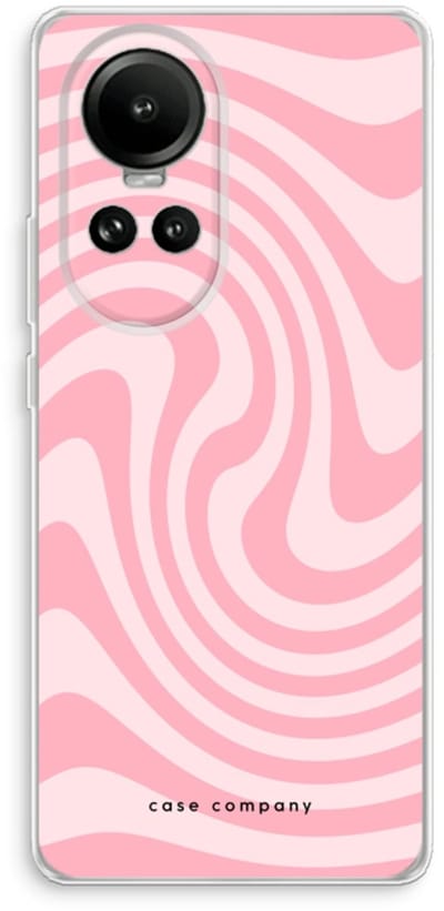 Case Company® - Hoesje geschikt voor Oppo Reno 10 hoesje - Swirl Roos - Soft Cover Telefoonhoesje - Bescherming aan alle Kanten en Schermrand