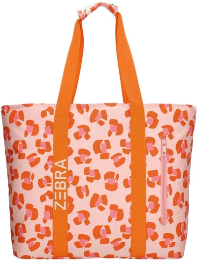 Zebra Trends Sally Strandtas - Koeltas - Koelvak - Vrolijke Prints - Praktisch - Vakken - Natgoedvak - Antidiefstalvak - Koeltas - Pink Cheetah