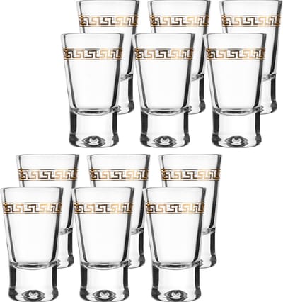 Glasmark Shotglaasjes - 24x - gold collection - 25 ml - glas - borrelglazen