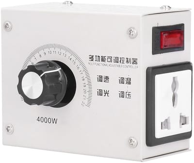 Allecto - Spanningsregelaar - Dimmer 4000 W - Hoge Temperatuur Bescherming - EU Plug - Thyristor Controller - Nauwkeurige Spanningsstabilisator - G...