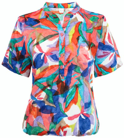 NED T-shirt Lucie Ss Colored Watercolour 26s5 X1984 01 Colored Dames Maat - S