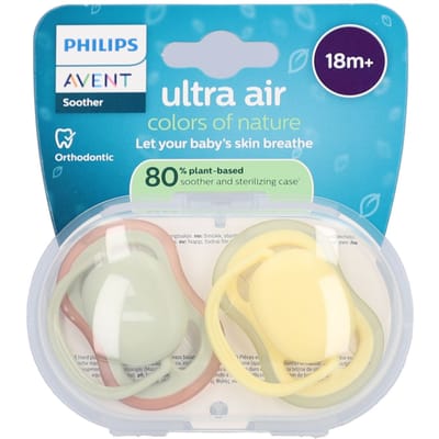 Philips Avent Ultra Air – Ademend en lichtgewicht fopspeen (18mnd+) – 2 stuks - SCF349/50