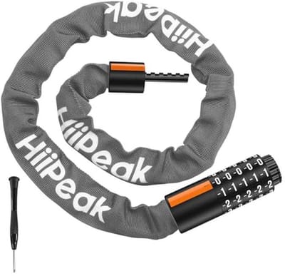Sterk fietsslot met 5-cijferige resetbare combinatie - Heavy Duty beveiliging voor fiets, motorfiets en poort