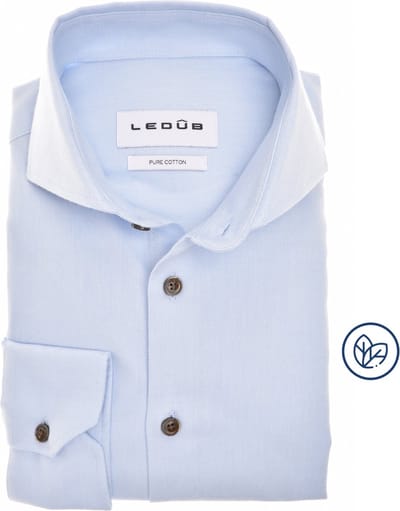 Ledûb slimfit two ply lichtblauw