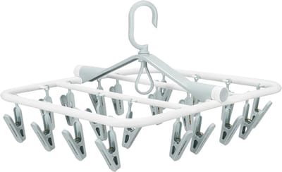 droogrek van kunststof, roestvrij droogrek voor kleding, sokken, lingerie, fijnwasgoed, drooghanger met 20 clips voor babykleding, handdoeken