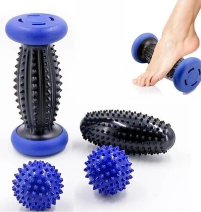 Voetmassage Roller - Met 3 x Massageballen - Voetmassage - Voetreflexologie - Plantar Fasciitis - Voetroller - Massagebal - Voet massage - Massageroller - Triggerpoint Bal - Voetmassage Apparaat - Foot Roller - Feet Massage Muscle Fascia Release Ball