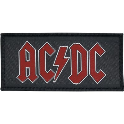 AC/DC Patch - Red Logo - voor Geen - zwart-rood
