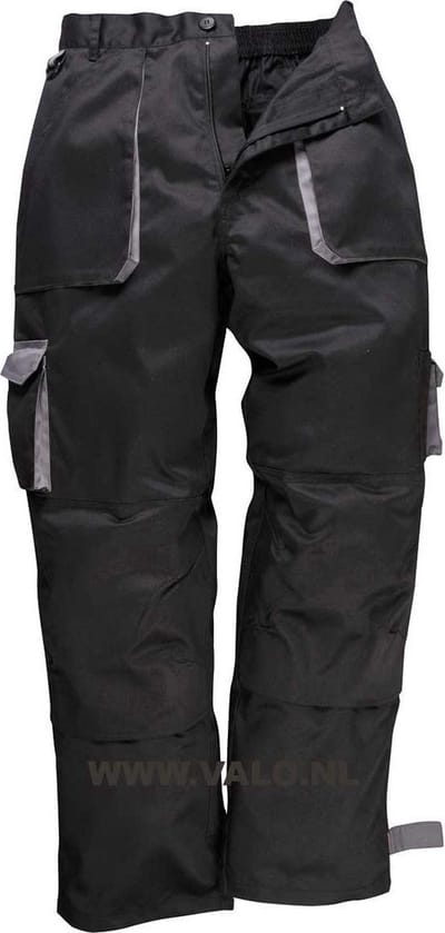 Portwest Portwest Texo Contrast Broek TX11 - Zwart - L