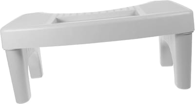Opstap krukje - Toiletkrukje voetenbank - Badkamer comfort - Antislip onderkant - 39x20x16 cm - Grijs