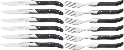 Blackwell Steakbestek Laguiole - Steakmessen & Steakvorken - Pakkahout - 12 Stuks