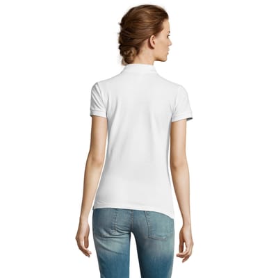 SOLS Vrouwen/dames Mensen Pique Korte Mouw Katoenen Poloshirt (Wit)