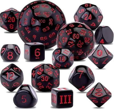 Nereb - 15-delige Dobbelstenen Set Rood