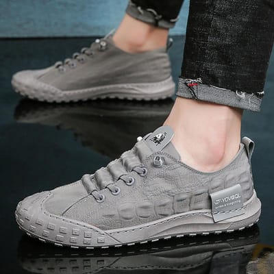 Zomer Nieuwe Heren Casual Jogging Schoenen Ijszijde Doek Voering Ambachtelijke Uitlijning Instappers Herenschoenen 44