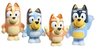 Tomy Bluey badspeelgoed squirter 4-pack multicolor voor kinderen.