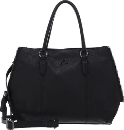 Gabs Leren Schoudertas Ivette TG Bull + Persiano Black Shoulder Bag Nero Zwart