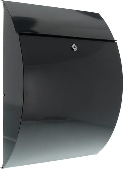 Brievenbus met openingsstop A4 inworpformaat EU-norm EN 13724 - Riviera 835 ANT antraciet 38690 - 335 x 460 x 130 mm