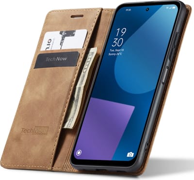 Hoesje geschikt voor Fairphone 5 - Book Case Leer Slimline Bruin