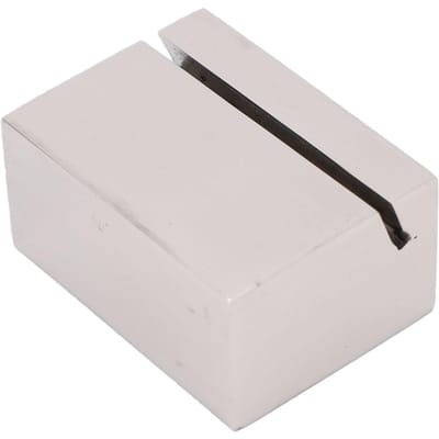 Support de numéro de table rectangulaire Porte-nom en acier inoxydable Porte-cartes de visite pour cérémonie Fête d'anniversaire Maison argenté