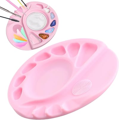 Professioneel Make-up Palet voor het Maken van Fundering, Lichtgewicht en Makkelijk Schoon te Maken, Ideaal voor Nail Art en Kleurenmixen met 14 Functies