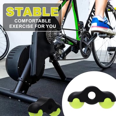 Rocker plate voeten - Indoor cycling adapters - Verbeterde fietstraining - Inclusief 8 tennisballen - 4 stuks - Zwart