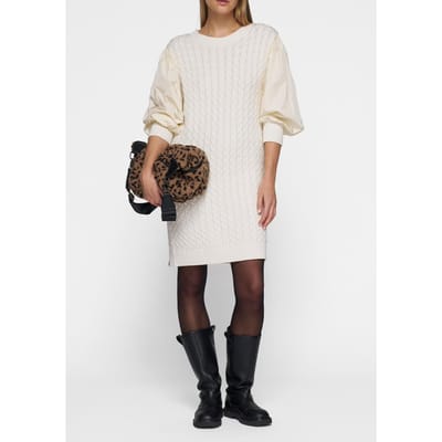 10DAYS Cable Knit Dress Soft Kit Maat: XS | Blousejurken Outlet | Dames | Wit