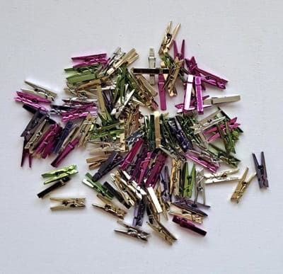 Mini Knijpertjes - Gekleurd - Metallic - Bloemist - Cadeaus - JH-003