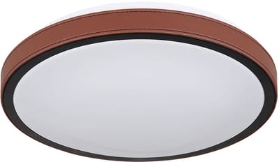 Plafondlamp CCT Ronde lamp Woonkamerverlichting bruin LED plafondlamp, aluminium, metaal, acryl, 1x LED 12 watt 637 lumen warm wit-koud wit, D 30 cm
