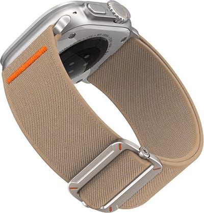 Stravo Elastisch Nylon Bandje – Geschikt voor Apple Watch 42mm (Series 11/10), 41mm (Series 9/8/7), 40mm (Series 6/5/4, SE 3/2/1), 38mm (Series 3/2/1) – Brede Solo Loop Sport Horlogeband – Khaki
