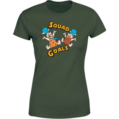 The Flintstones Squad Goals Dames T-shirt - Donkergroen - S