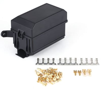 Dailygoody - Relay Box Kit - Waterdichte 12V Houder - 6-Weg Relay voor SUV en Off-Road Voertuigen - Betrouwbare Schakeling - Geschikt voor Auto's - Du...