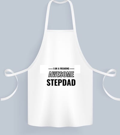Akyol - i am a freaking awesome stepdad Keukenschort - Papa - de meest geweldigste stiefvader - vader cadeautjes - vaderdag - verjaardagscadeau - verjaardag - cadeau - geschenk - kado - gift - vader artikelen - 82 bij 71 cm