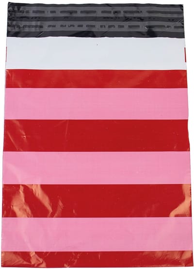 Verzendzakken voor Kleding - 100 stuks - 33.5x43cm - Rood, Roze, Print / Multi colour Verzendzakken Webshop - Verzendzakken plastic met plakstrip