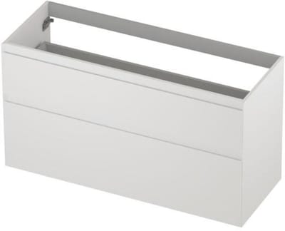INK - Onderkast 2 Laden Greeploos Gelakt 45gr A-symmetrisch - 1200x450x650 Mm - Mat Wit