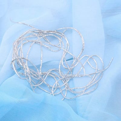 Dailygoods - Dailygoody - Frans Edelmetaaldraadborduurwerk - Zachte Koperdraad - Glanzend voor Sieraden - Zilveren Kleur - DIY Borduurprojecten - Perfect voor Hand..
