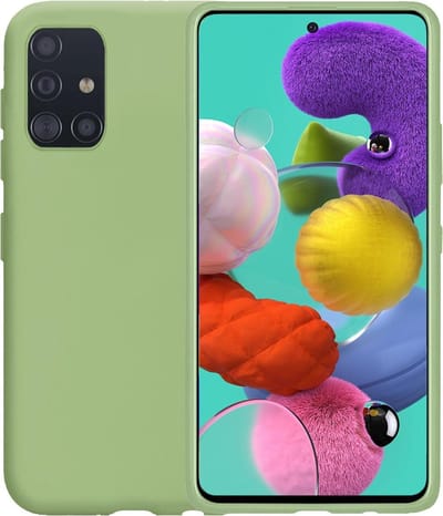Hoesje - Geschikt voor Samsung Galaxy A51 - Sterk & Shockproof - Siliconen Case - Hoes Cover - Telefoonhoes - Groen