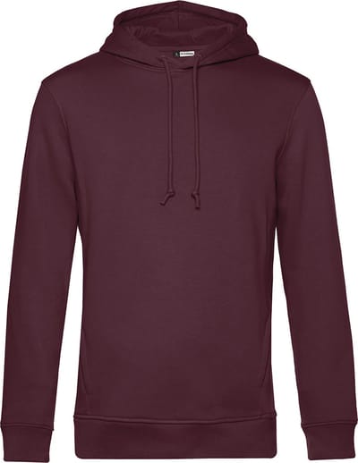 Organic Inspire Hooded° B&C Collectie maat S Burgundy Rood