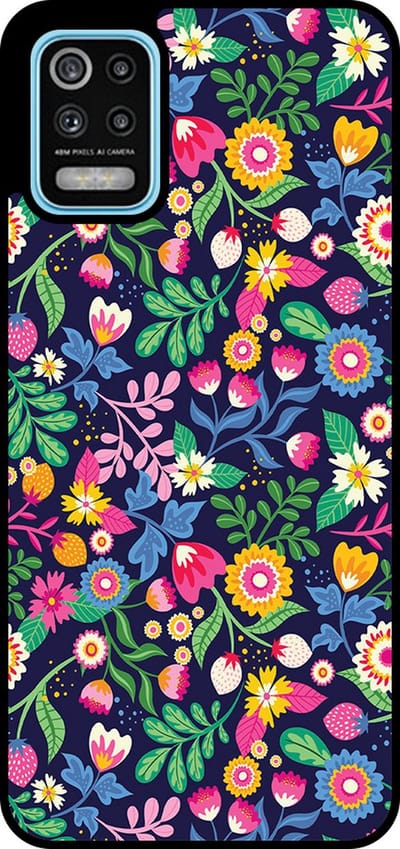 Smartphonica Telefoonhoesje Geschikt voor LG K52 / K62 met bloemen opdruk - TPU backcover case flower design geschikt voor LG K52;LG K62