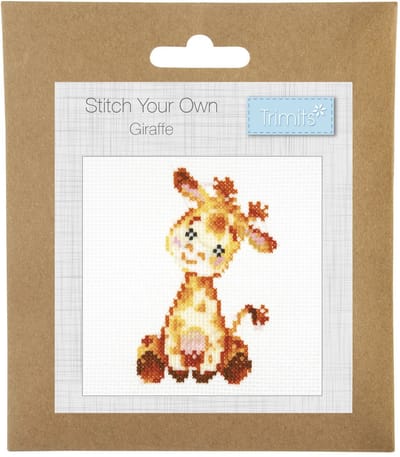 Borduurpakket Kruissteekpakket Telpatroon: Giraffe