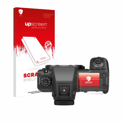 upscreen - Screenprotector voor Fujifilm GFX100 II (Schouderdisplay) - Folie Beschermfolie transparant