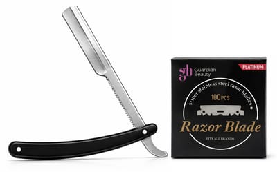 Guardian Beauty Scheermes - Roestvrij Staal - Shavette - Met 100 stuks GB Platinum Halve Mesjes