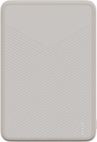 Twelve South PowerCapsule Powerbank – Qi2-gecertificeerd magnetisch draadloos opladen tot 15W – Dubbele uitvoer via draadloos en USB-C – Opladen van apparaten tot 30W via geïntegreerde USB-C poort - Beige