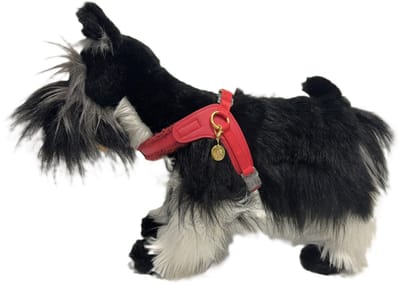 Cavlicious® hondentuigje kleine hond - hondenharnas - rood - met sherpa - S